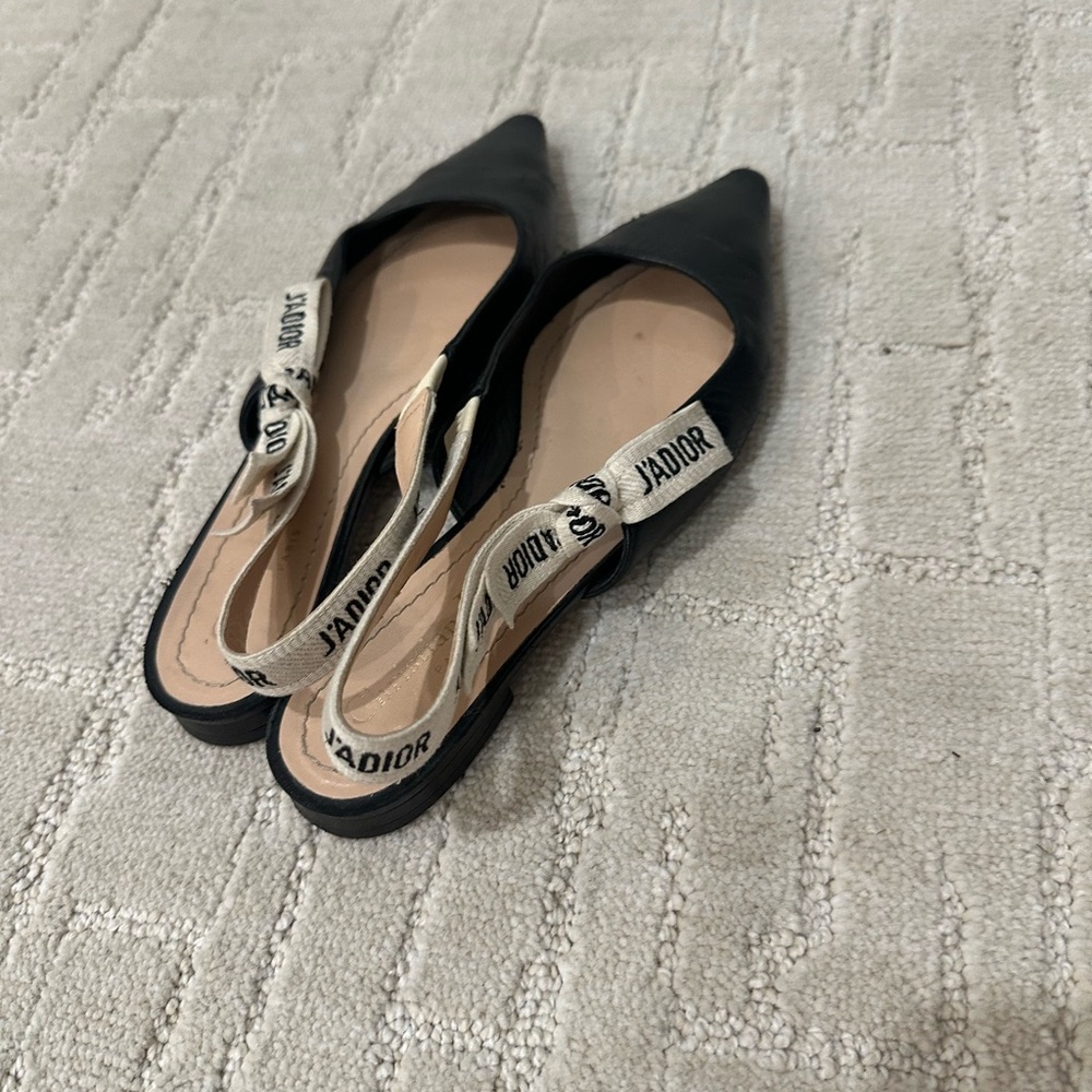 Dior Black Slingback Flats - Picture 3 of 4